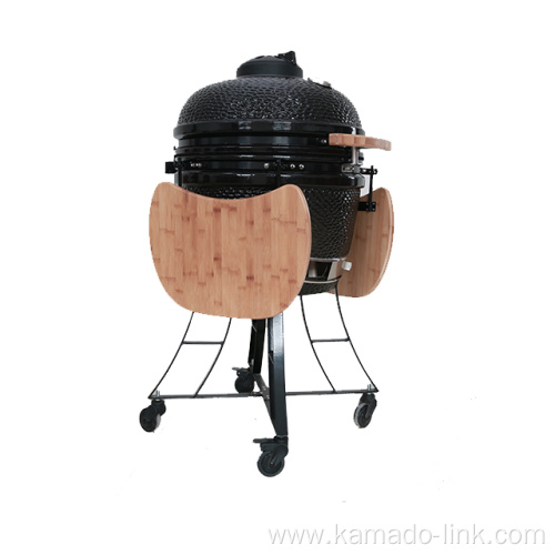 SS and steel ceramic kamado grill mini